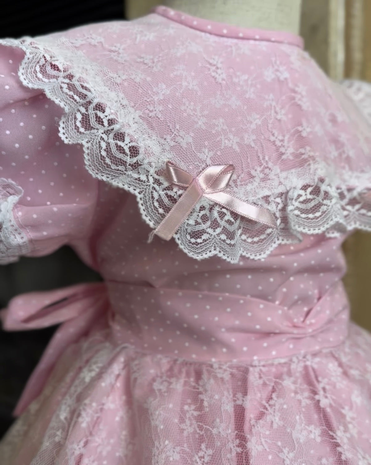 Vintage pink frilly dress 3T