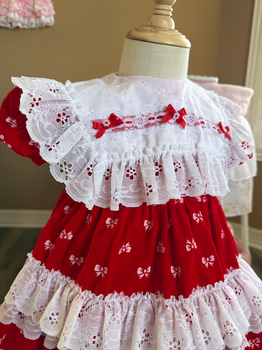 Vintage Fancy Girl Christmas dress 12 months