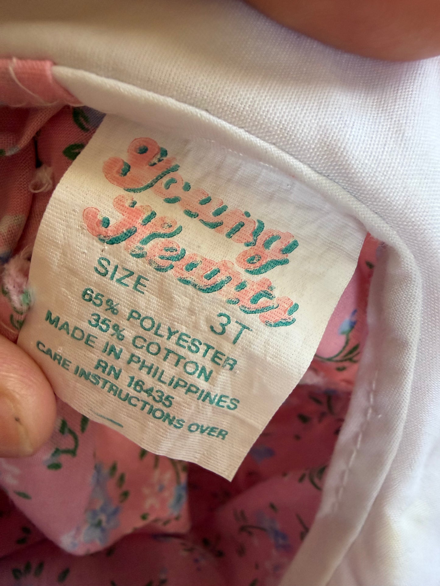 Vintage Young Hearts Dress 3T