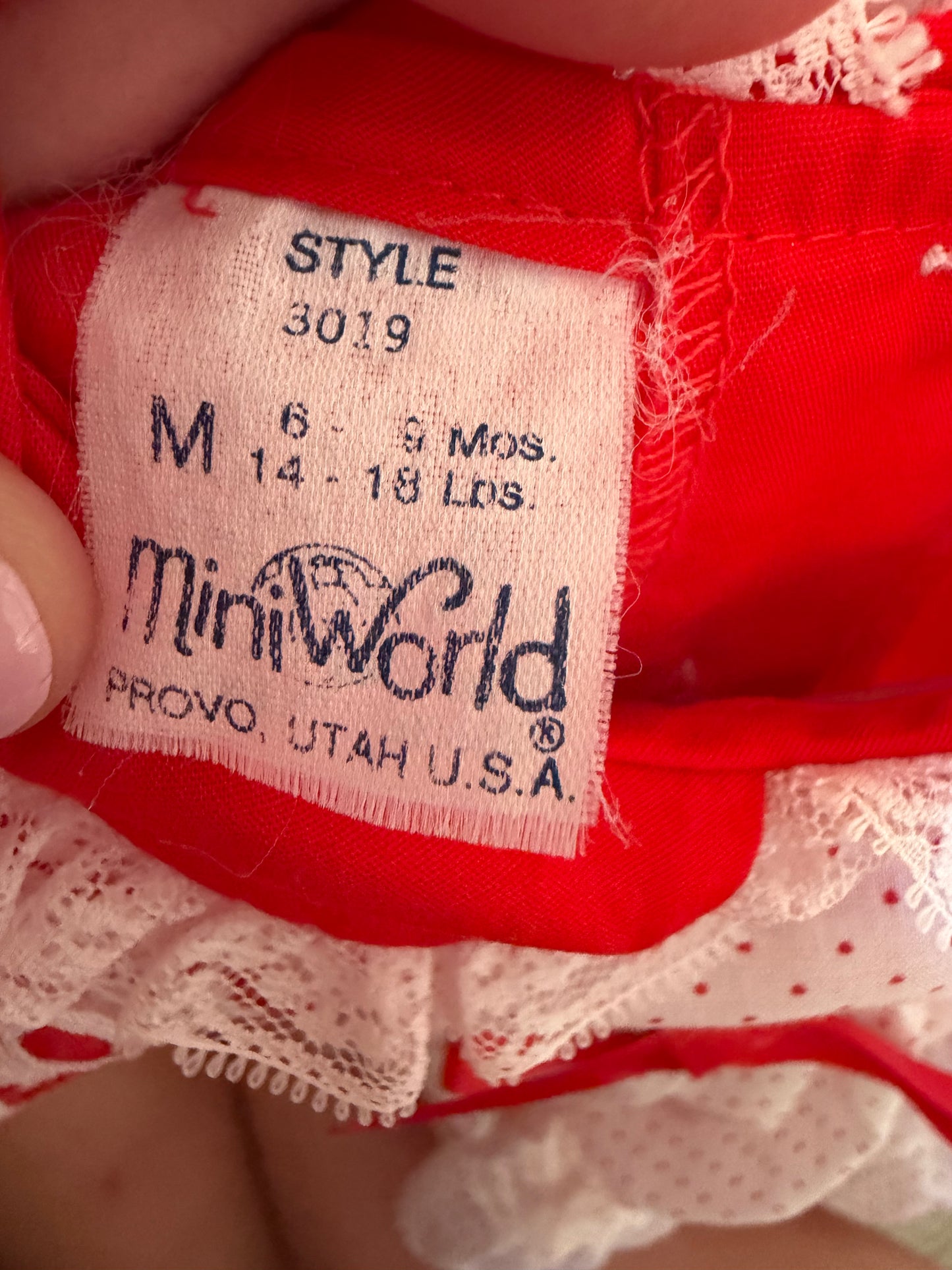 Vintage MiniWorld Dress 6-9 months