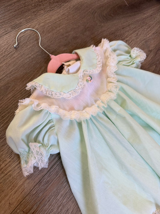 Vintage Bryan mint green dress 3-6 months