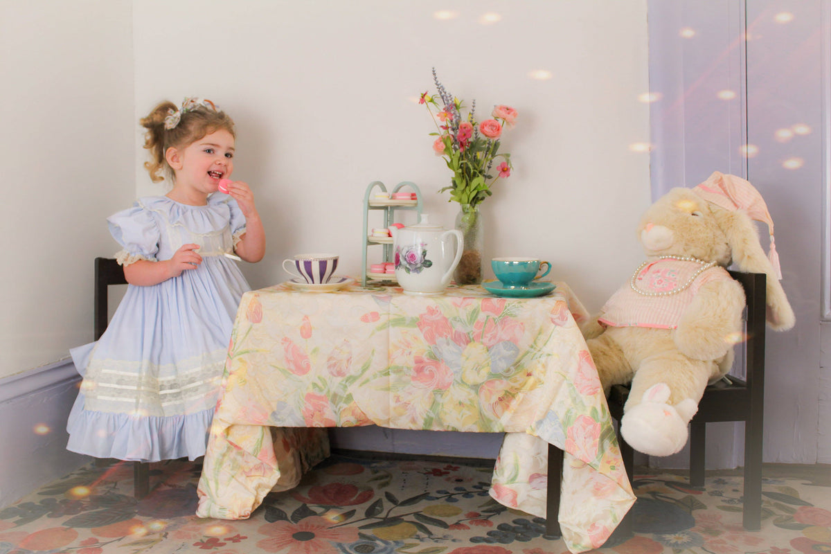 Celestine Heirloom Dress – Vintage Inspired Lace Boutique Girls Dress | Viscose Long Silhouette Heirloom Style