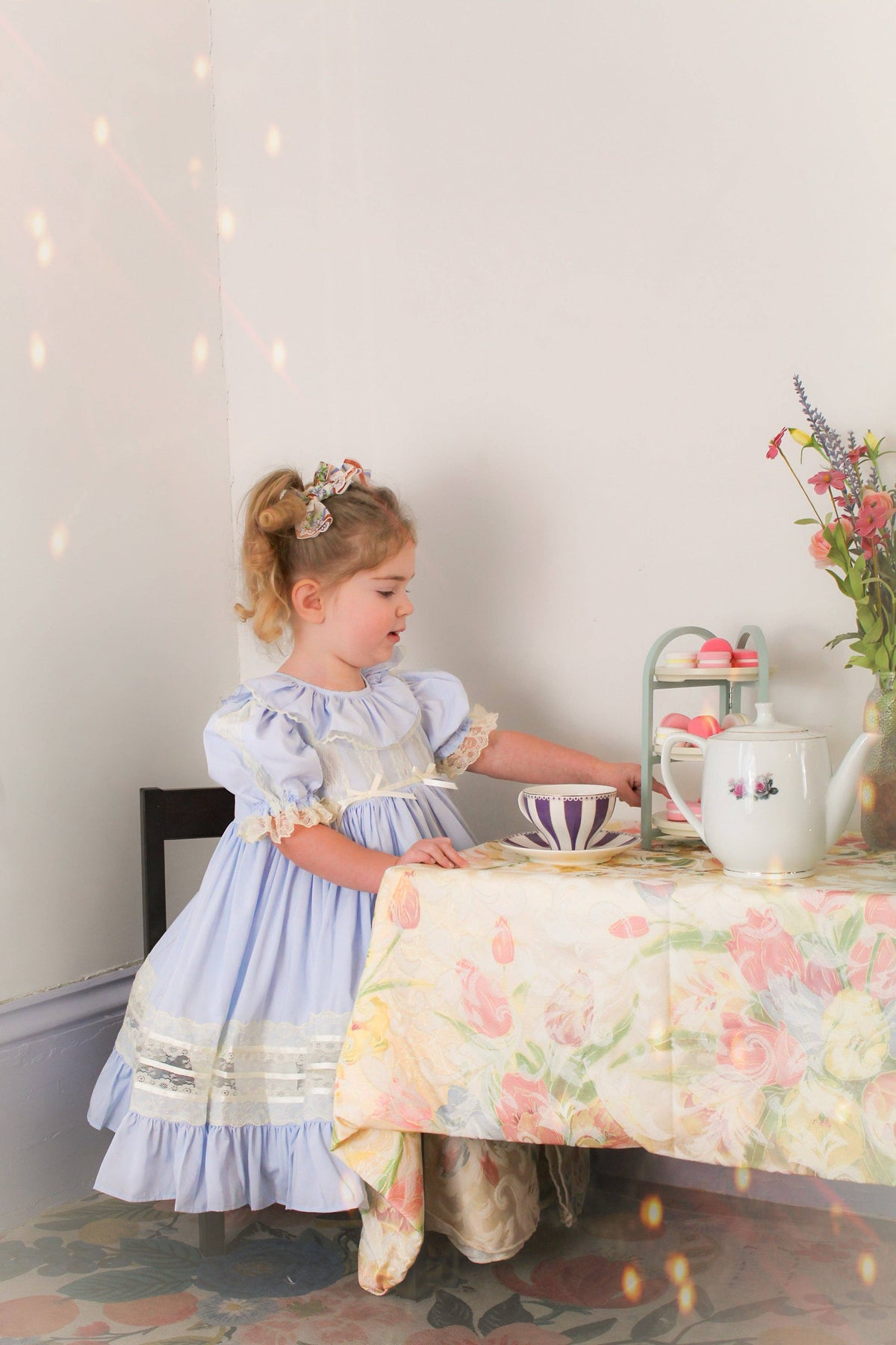 Celestine Heirloom Dress – Vintage Inspired Lace Boutique Girls Dress | Viscose Long Silhouette Heirloom Style