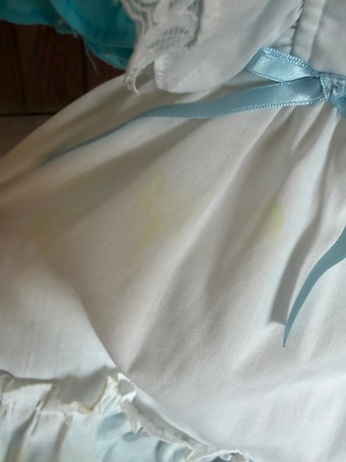 Vintage Turquoise Storybook Pinafore Dress 4T
