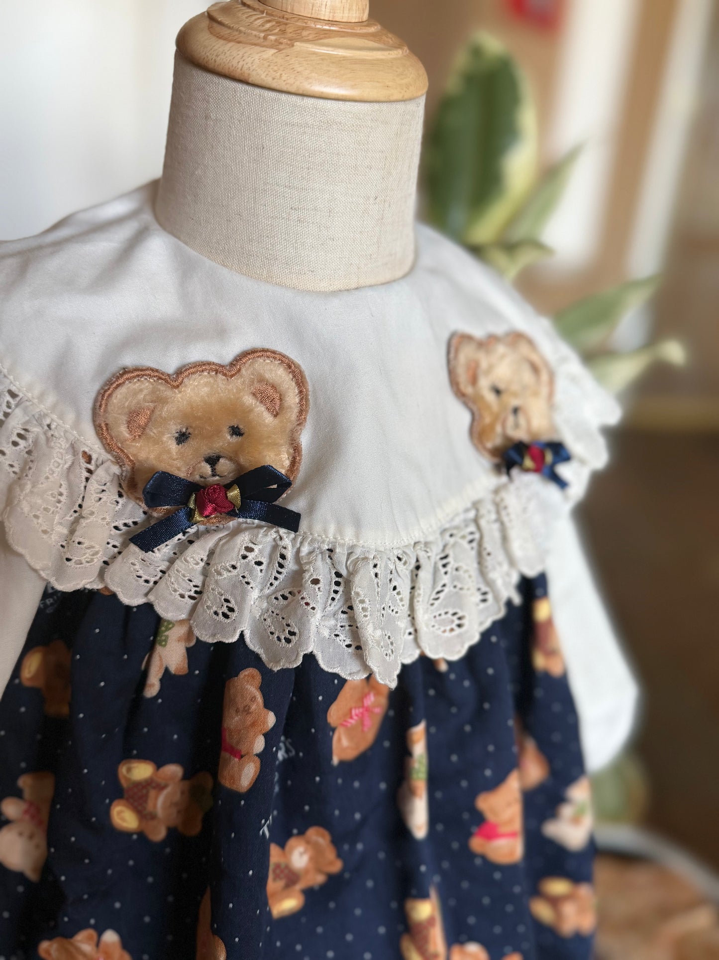 Vintage Lace Me Fancy Teddy Bear Dress