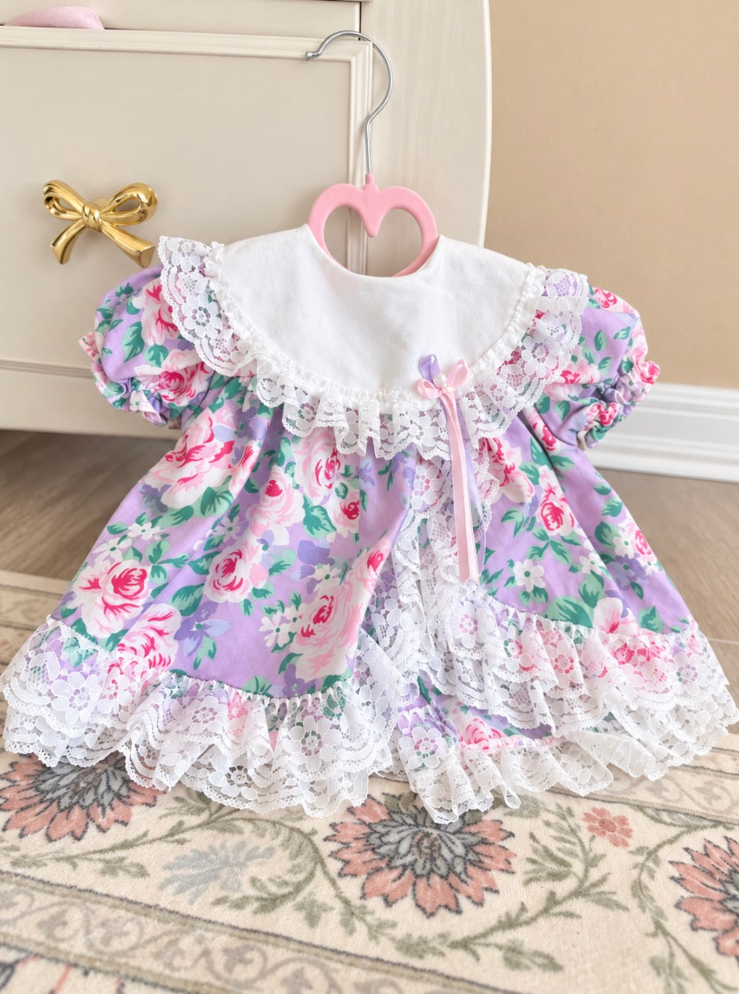 Vintage Floral dress 3-6 months