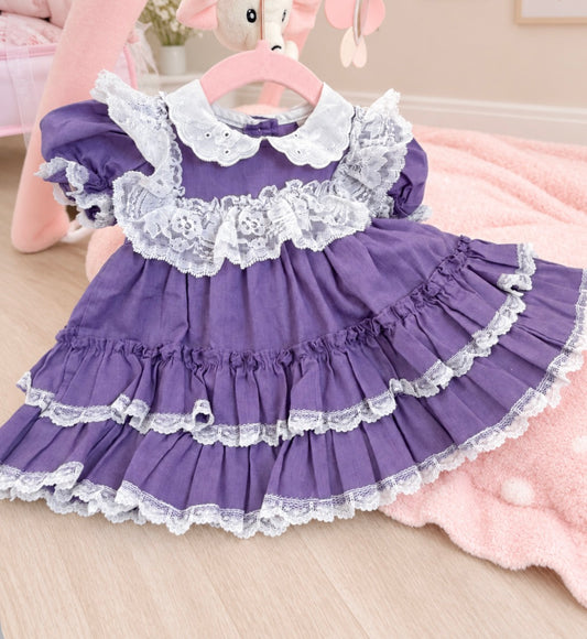 Vintage purple dress 6-9 months