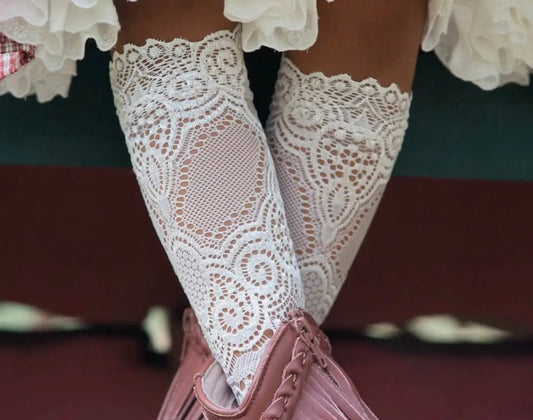 Lace toddler stockings