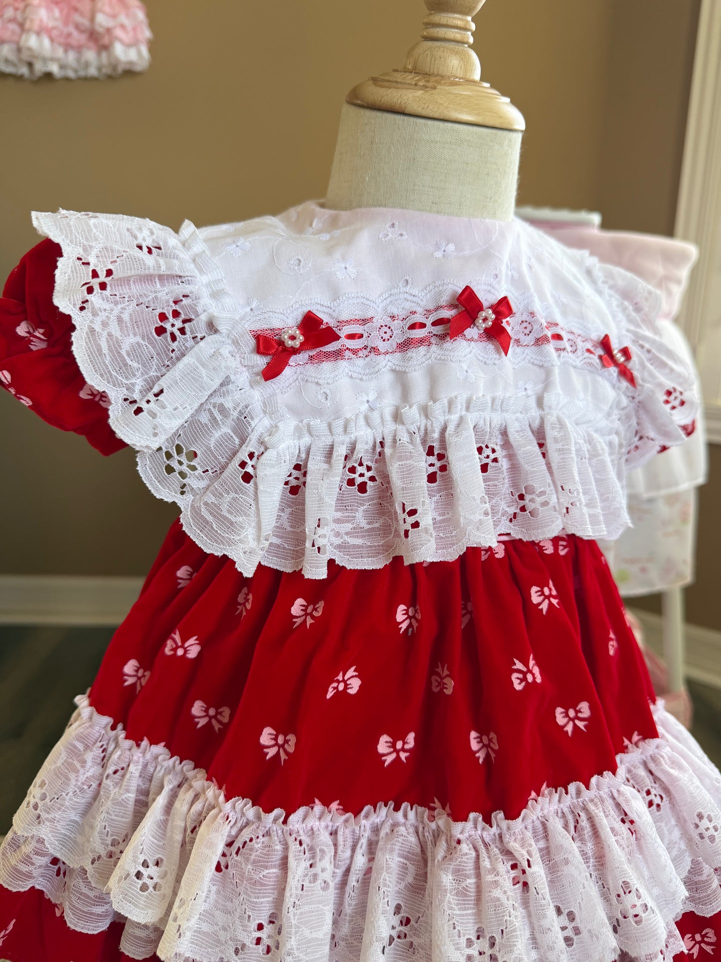 Vintage Fancy Girl Christmas dress 12 months