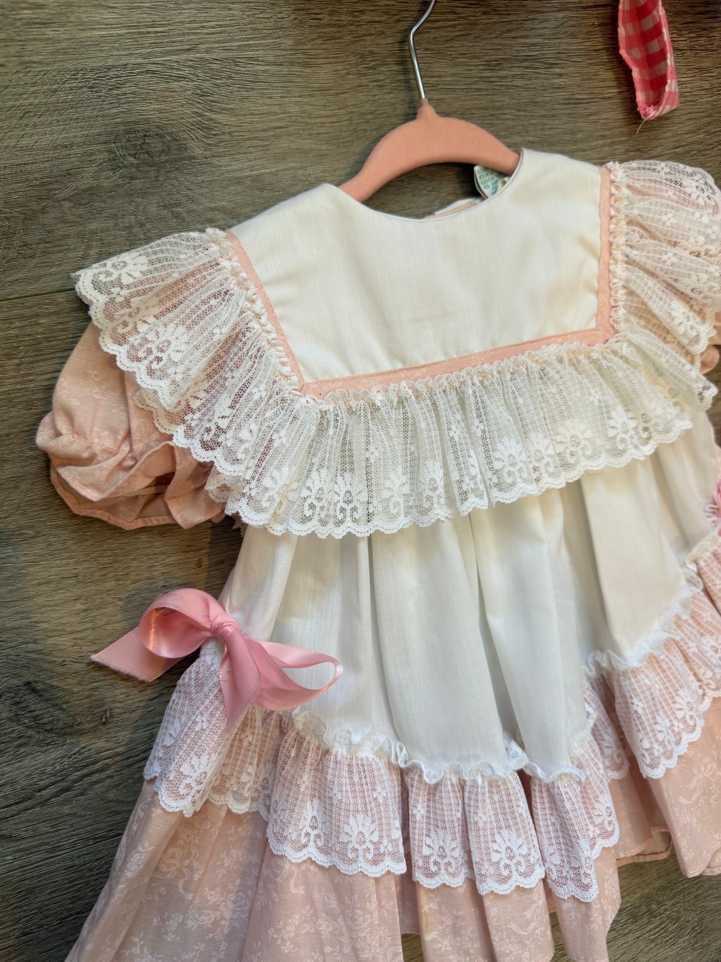 Vintage Peaches & Cream Dress 12 months