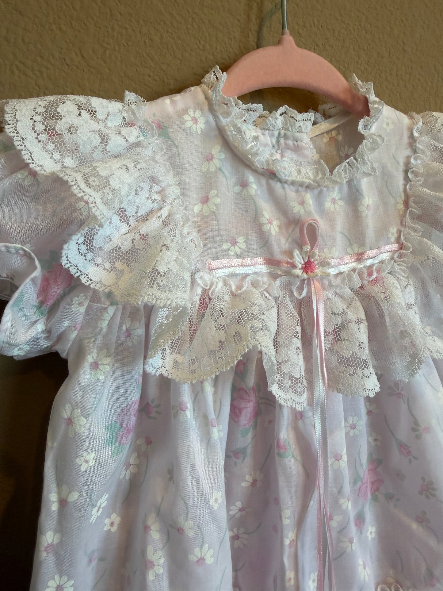 Vintage Hugs & Kisses dress 6-9 months