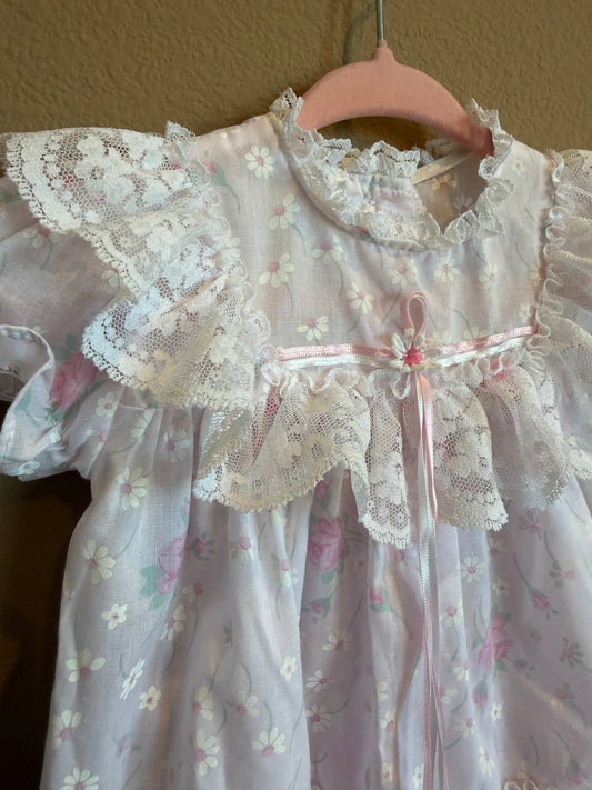 Vintage Hugs & Kisses dress 6-9 months