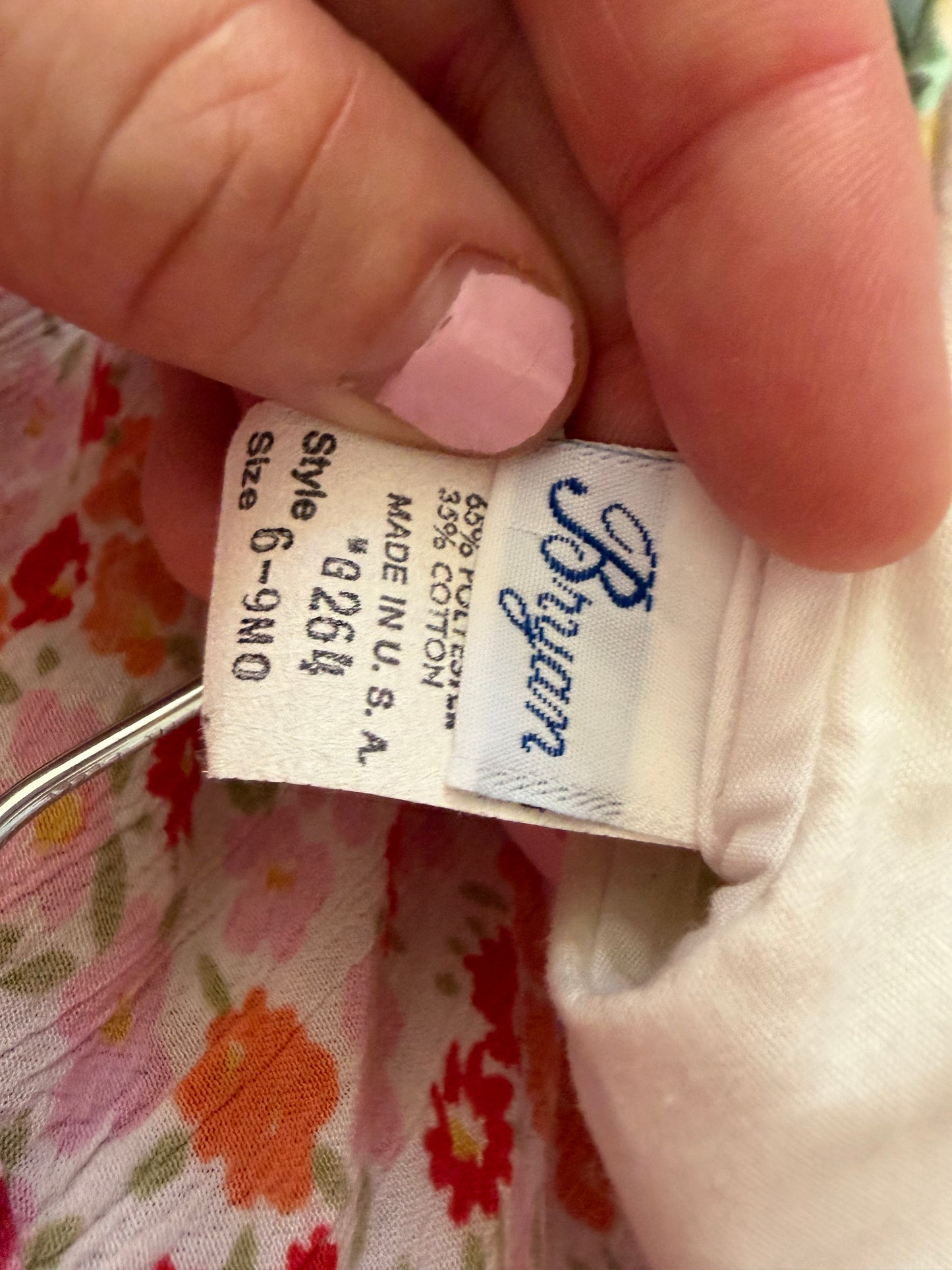 Vintage Bryan floral dress 6-9 months
