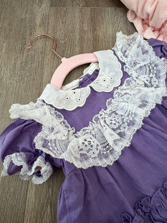 Vintage purple dress 6-9 months