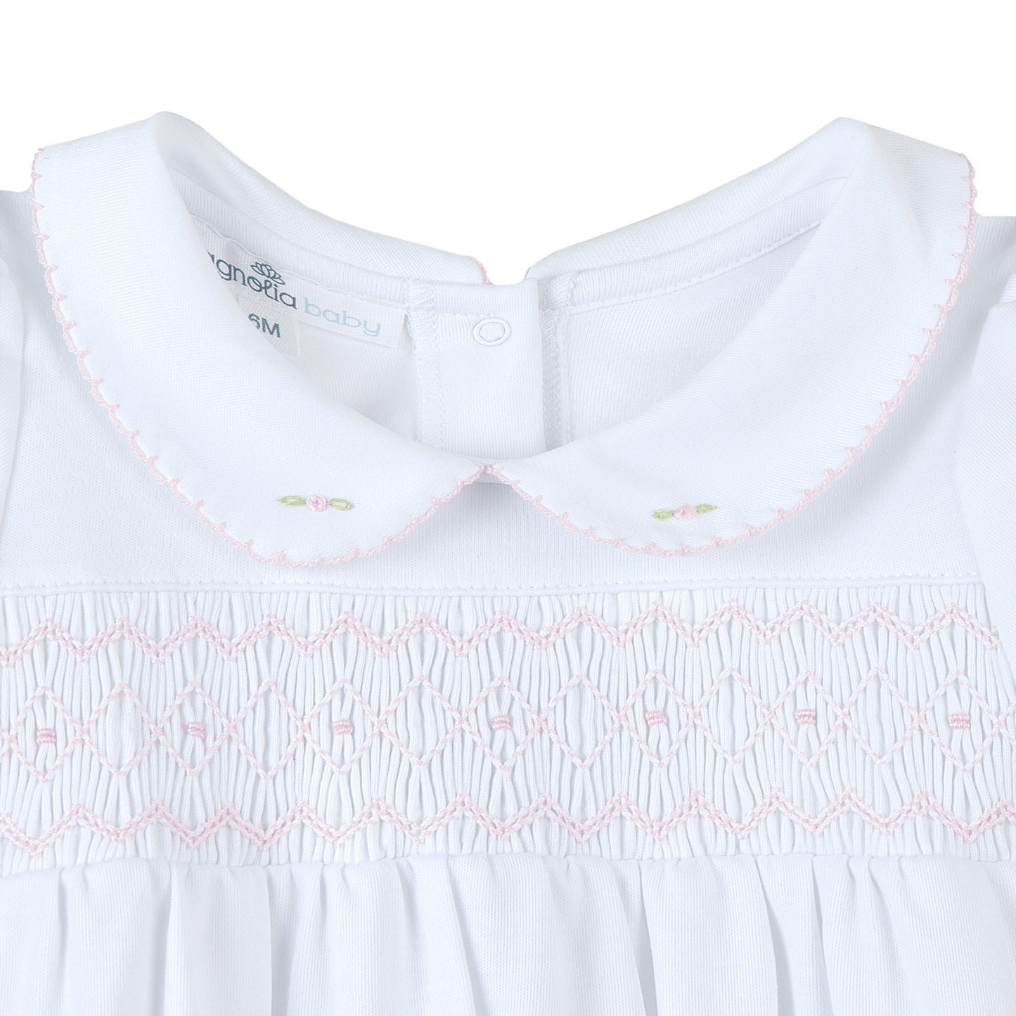 Lizzie's Classics Smocked Short Sleeve Bubble - Pink