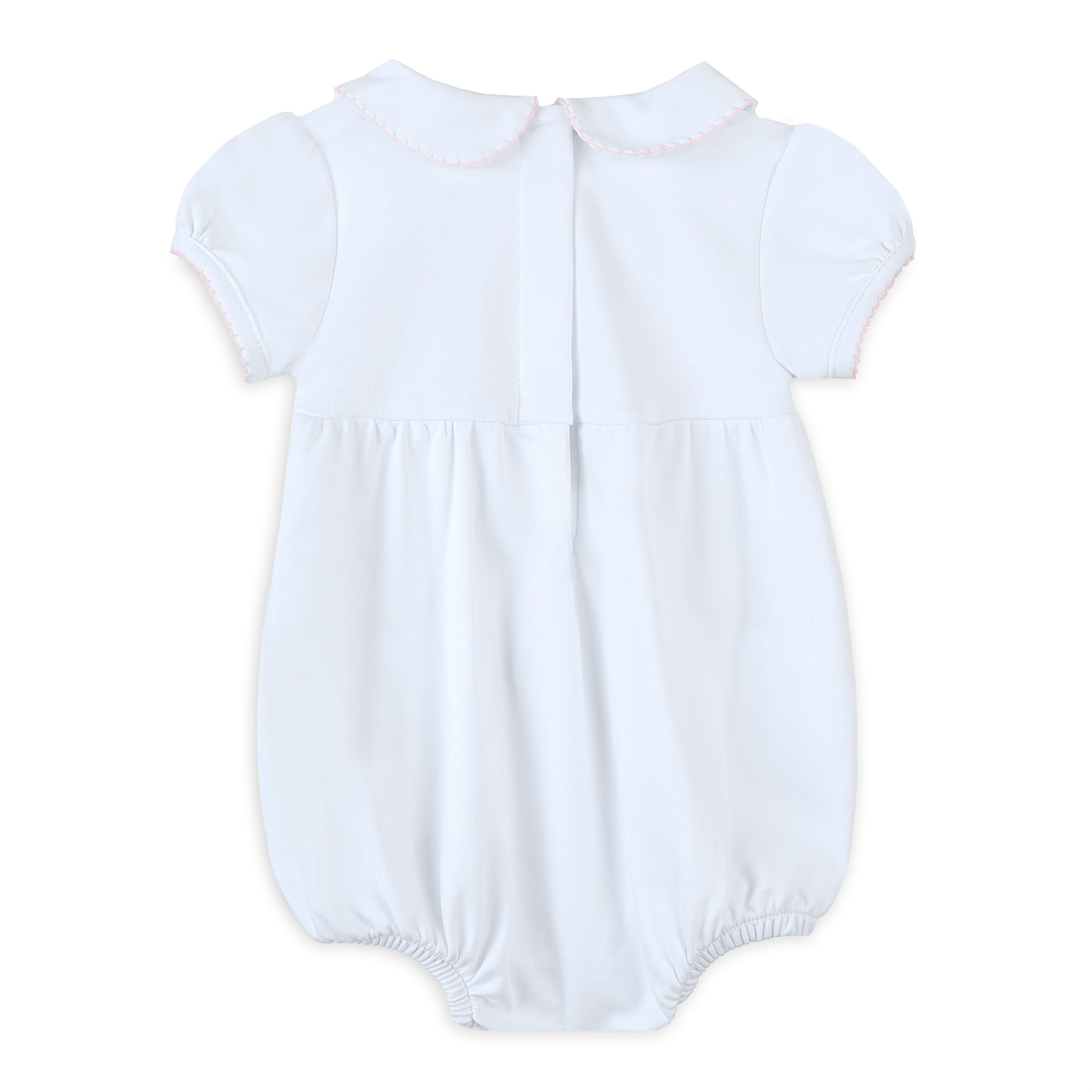 Lizzie's Classics Smocked Short Sleeve Bubble - Pink